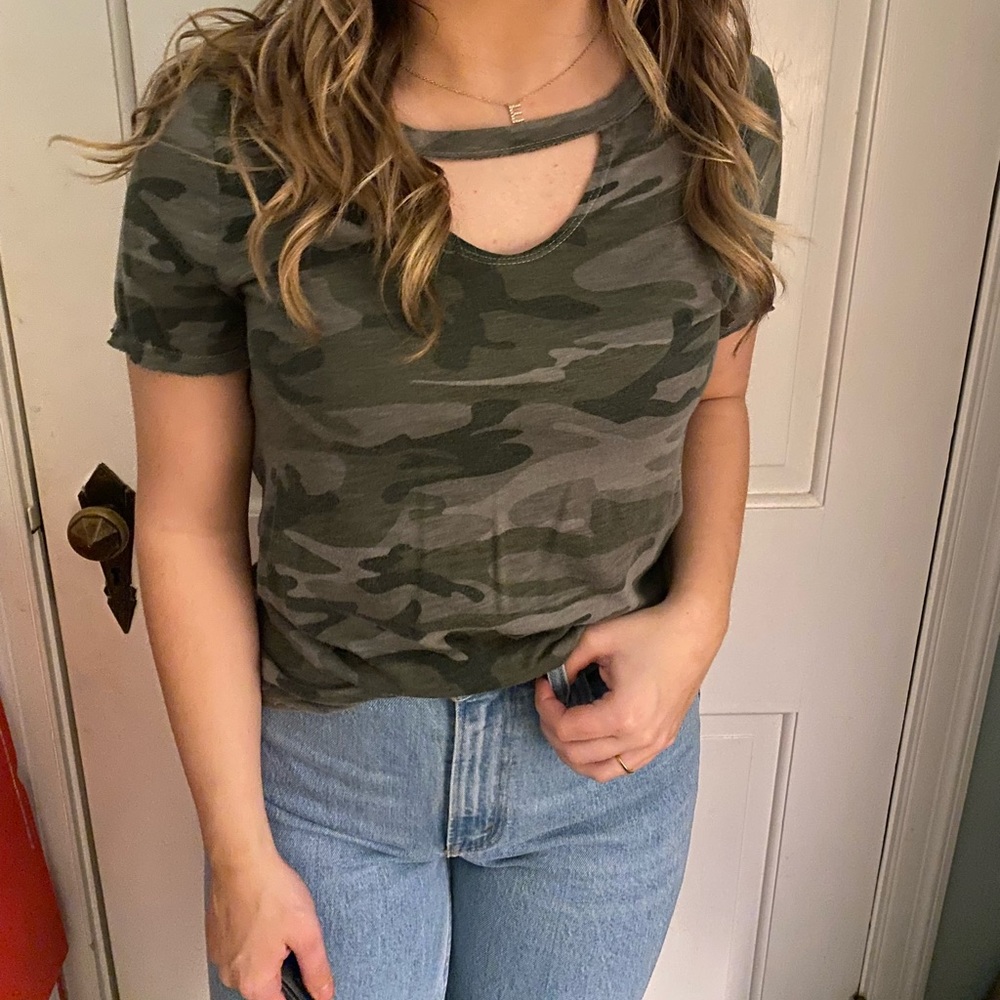 Cut out camo top